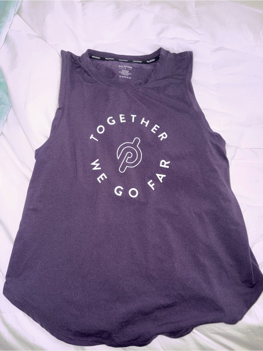 Peloton Purple Sleeveless Logo Muscle Tee